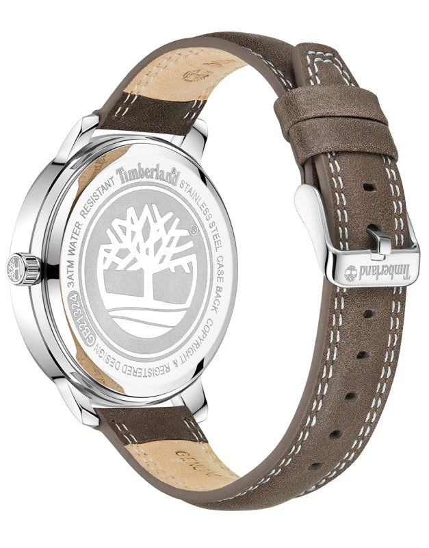 TIMBERLAND TDWGB2132401 BROWN LEATHER BAND BLACK DIAL FOR MEN
