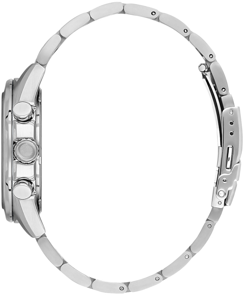 BIGOTTI BG.1.10631-2 SILVER STEEL BAND BLACK DIAL FOR MEN