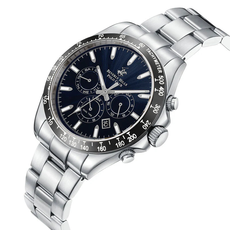 POLO BP3127X.392 SILVER STEEL BAND NAVY BLUE DIAL FOR MEN