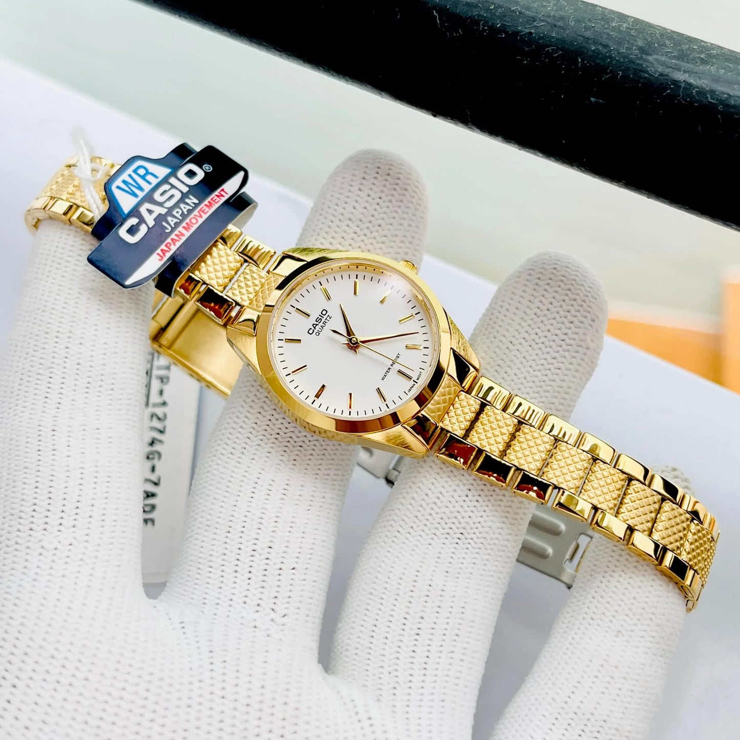 CASIO Women's Analog White Dial Watch - LTP-1274G-7A