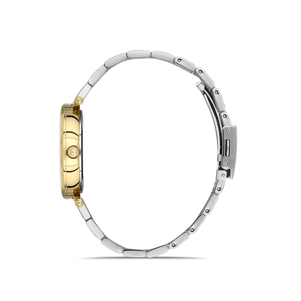 FREELOOK FL.1.10331-4 SILVER AND GOLD STEEL BAND WHITE DIAL FOR WOMEN