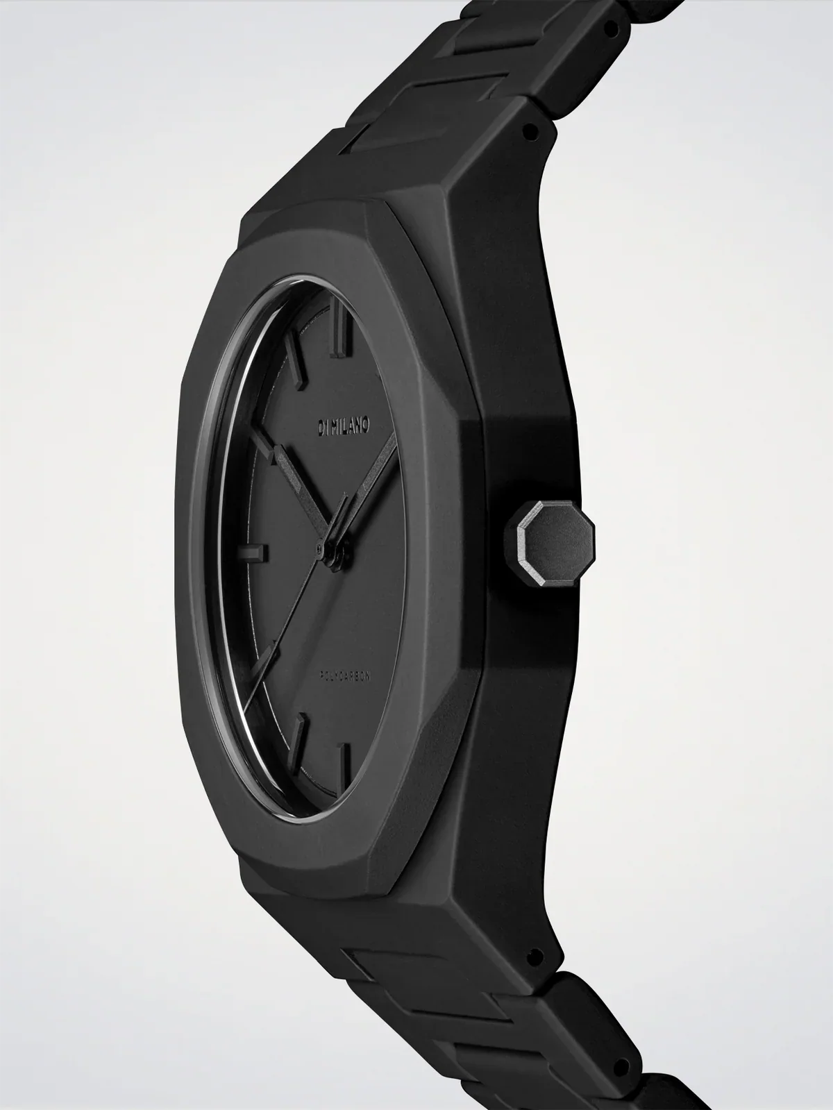 D1 MILANO D1-PCBJ10 BLACK POLY CARBON BAND BLACK DIAL FOR MEN