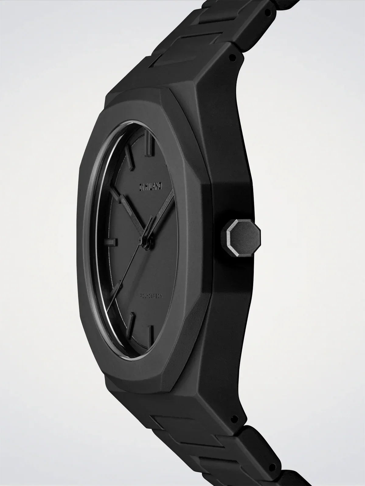 D1 MILANO D1-PCBJ10 BLACK POLY CARBON BAND BLACK DIAL FOR MEN