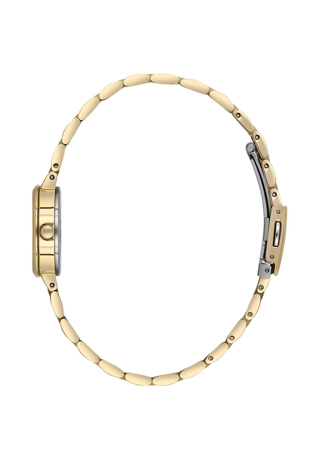 DANIEL KLEIN DK.1.13728-3 GOLDEN STEEL BAND SILVER DIAL FOR WOMEN