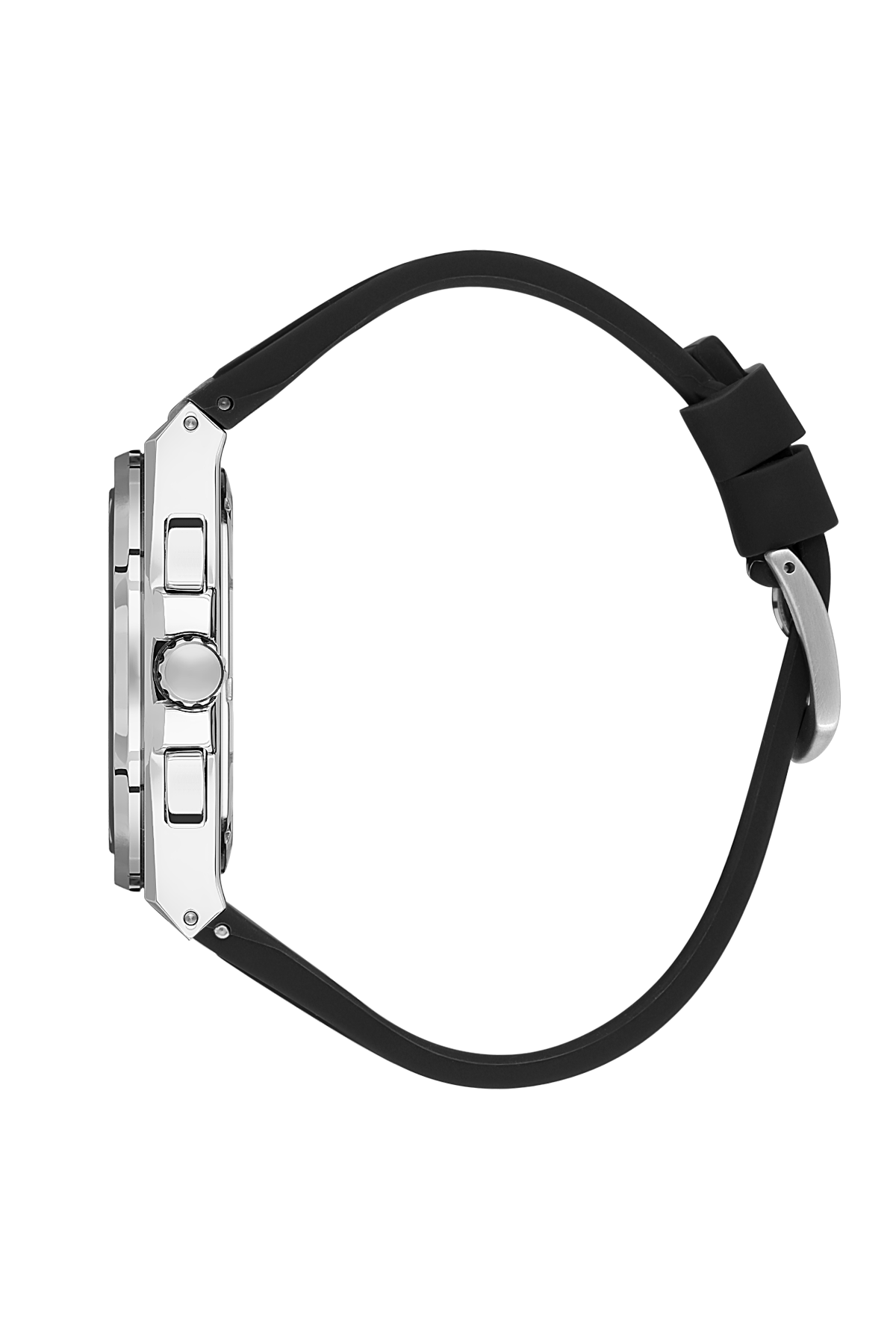 DANIEL KLEIN DK.1.14072-1 BLACK RUBBER BAND WHITE DIAL FOR MEN