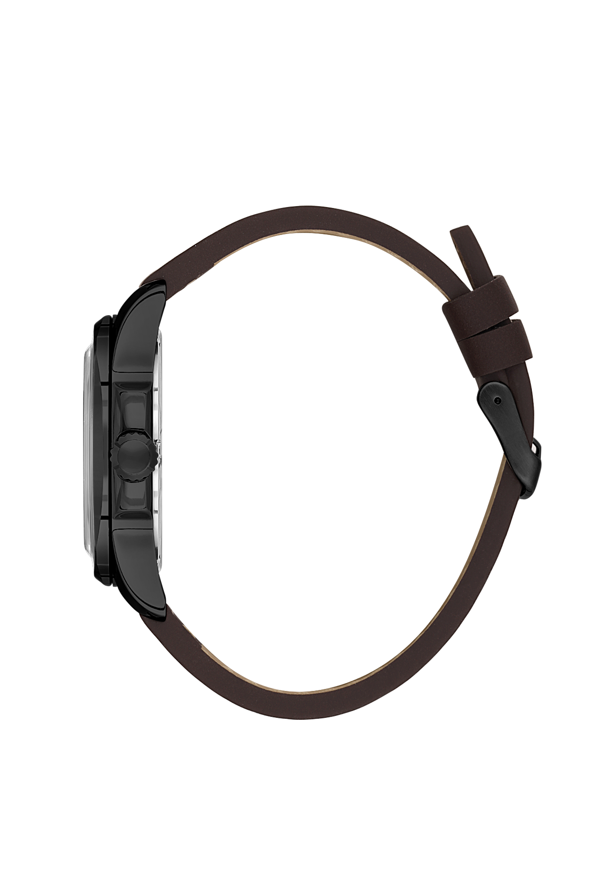 DANIEL KLEIN DK.1.14078-6 BROWN LEATHER BAND BLACK DIAL FOR MEN