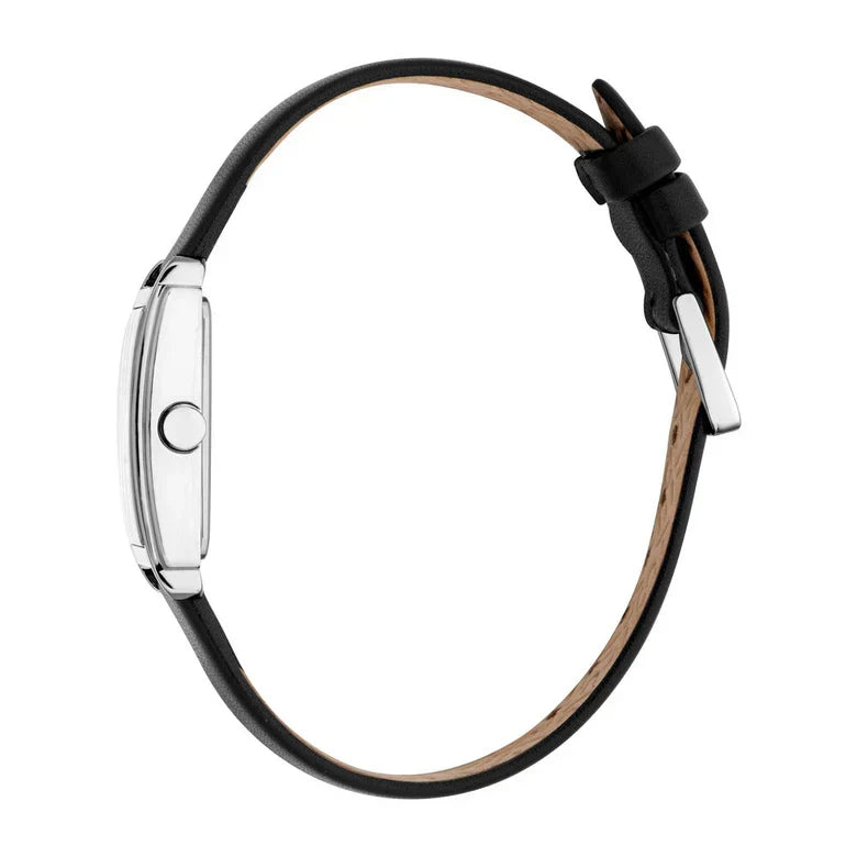 ESPRIT ES1L556L0015 BLACK LEATHER BAND WHITE DIAL FOR WOMEN