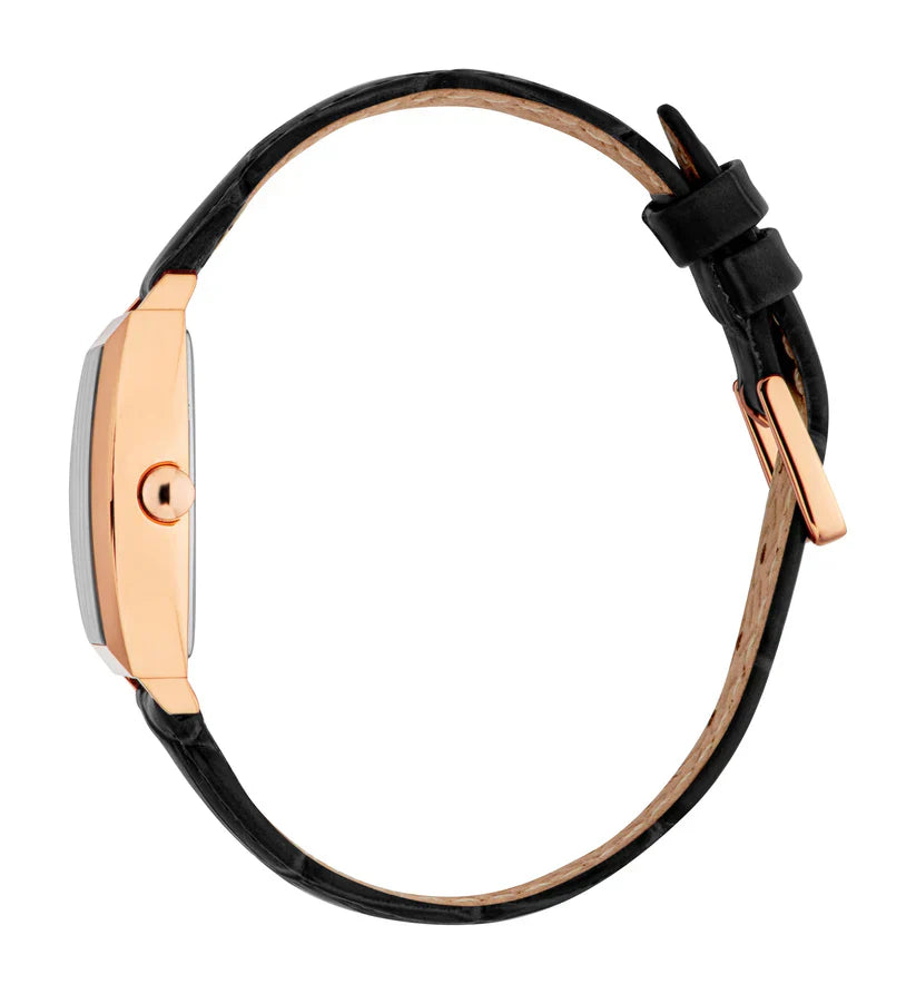 ESPRIT ES1L566L0035 BLACK LEATHER BAND BLACK DIAL FOR WOMEN