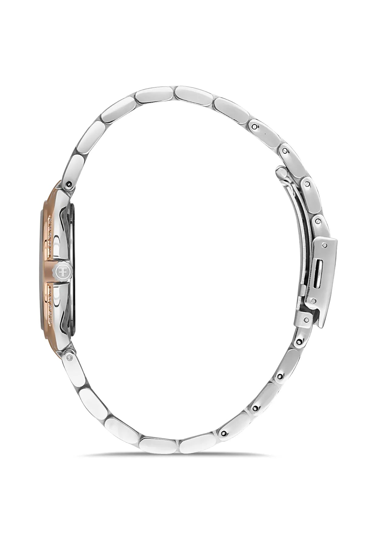FREELOOK FL.1.10331-5 SILVER AND ROSE GOLD STEEL BAND WHITE DIAL FOR WOMEN