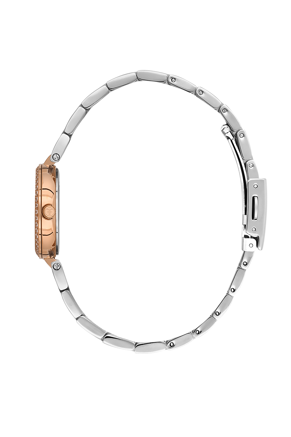 FREELOOK FL.1.10426-5 SILVER AND ROSE GOLD STEEL BAND BROWN DIAL FOR WOMEN