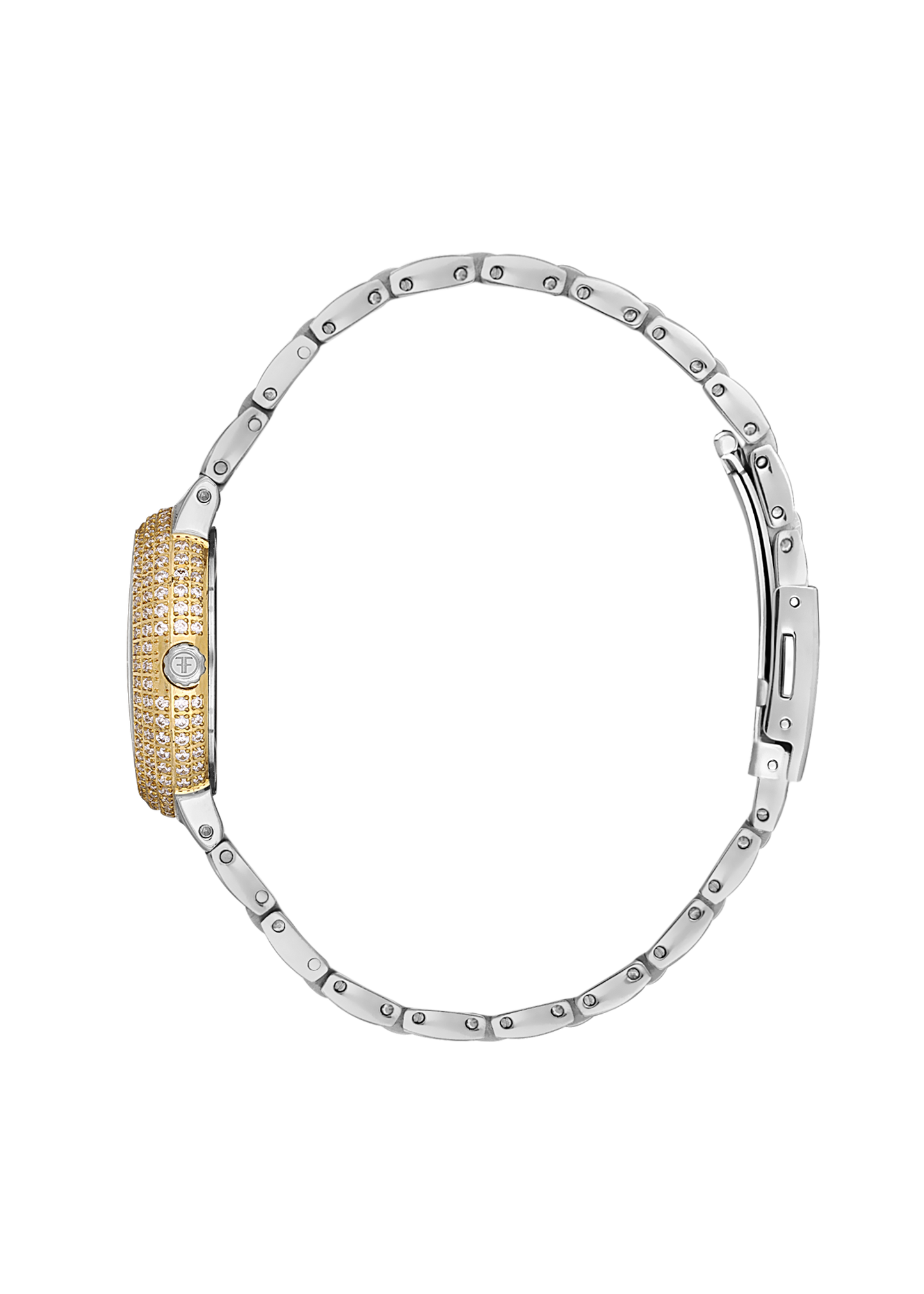 FREELOOK FL.1.10438-3 SILVER AND GOLD STEEL BAND SILVER DIAL FOR WOMEN