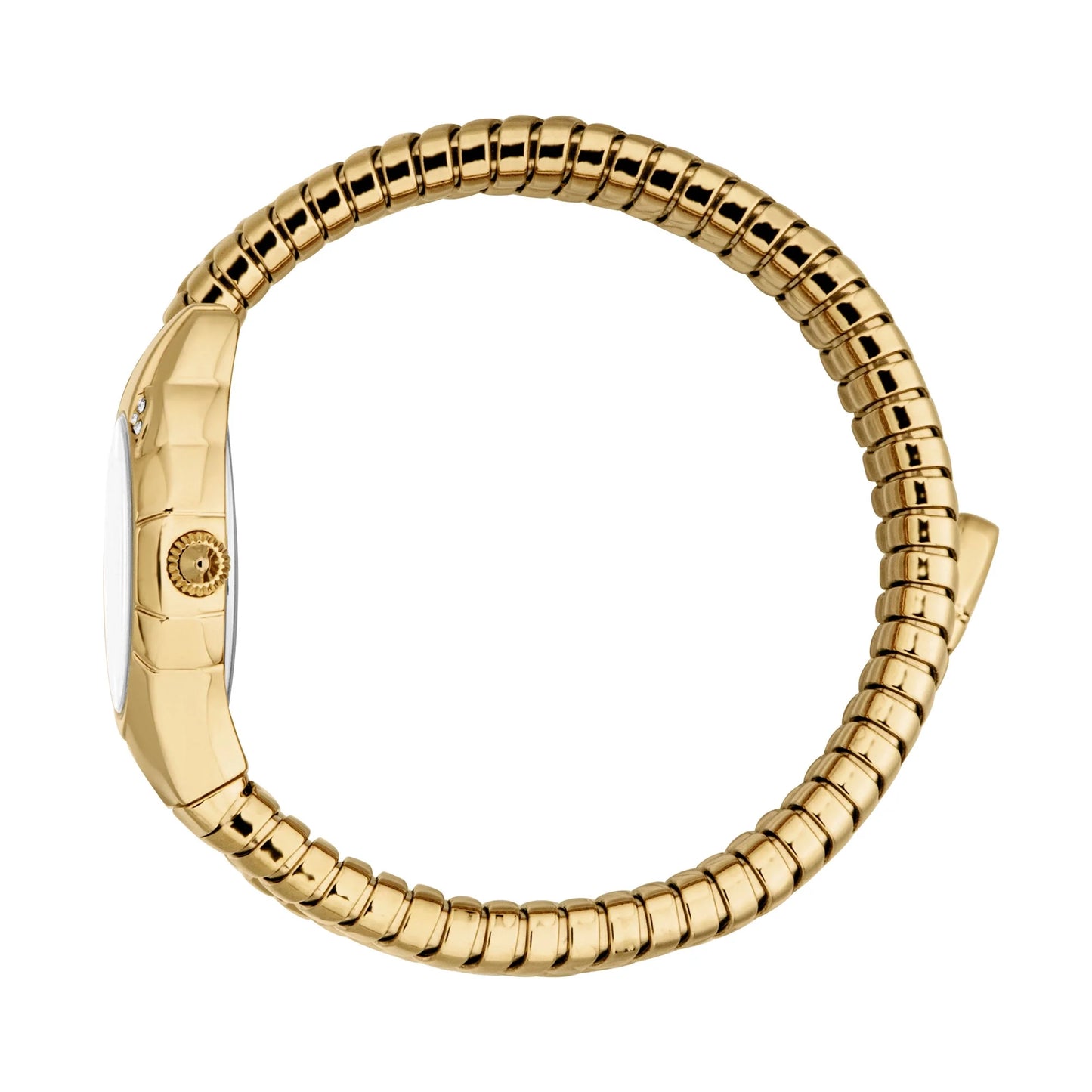 JUST CAVALLI JC1L393M0025 GOLDEN STEEL BAND WHITE DIAL FOR WOMEN