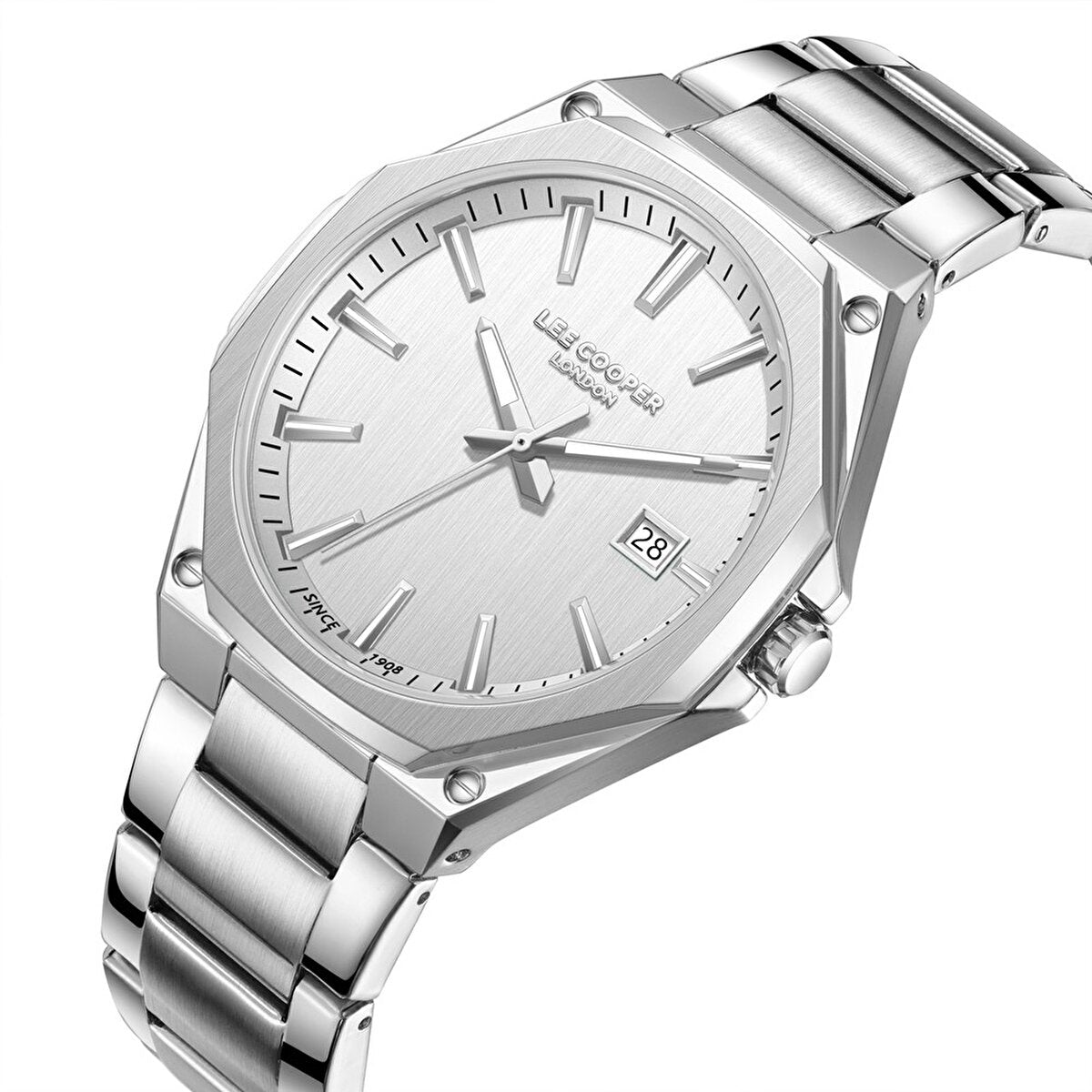 LEE COOPER LC08252.330 SILVER STEEL BAND SILVER DIAL FOR MEN