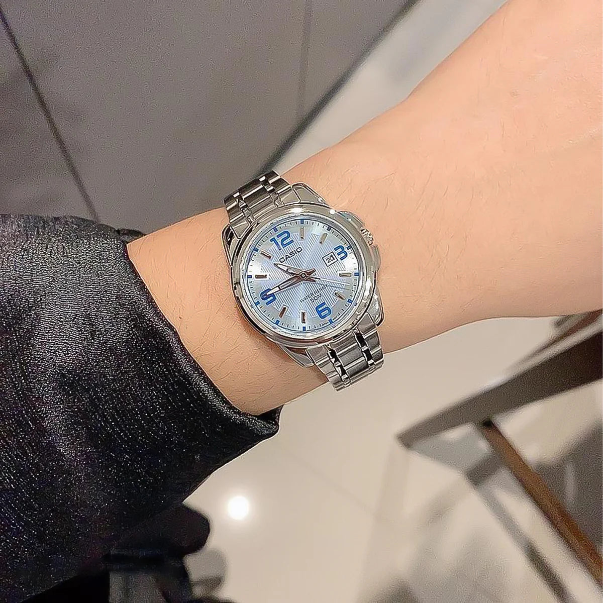 Casio LTP-1314D-2AVDF Silver Stainless Steel Strap Watch for Women