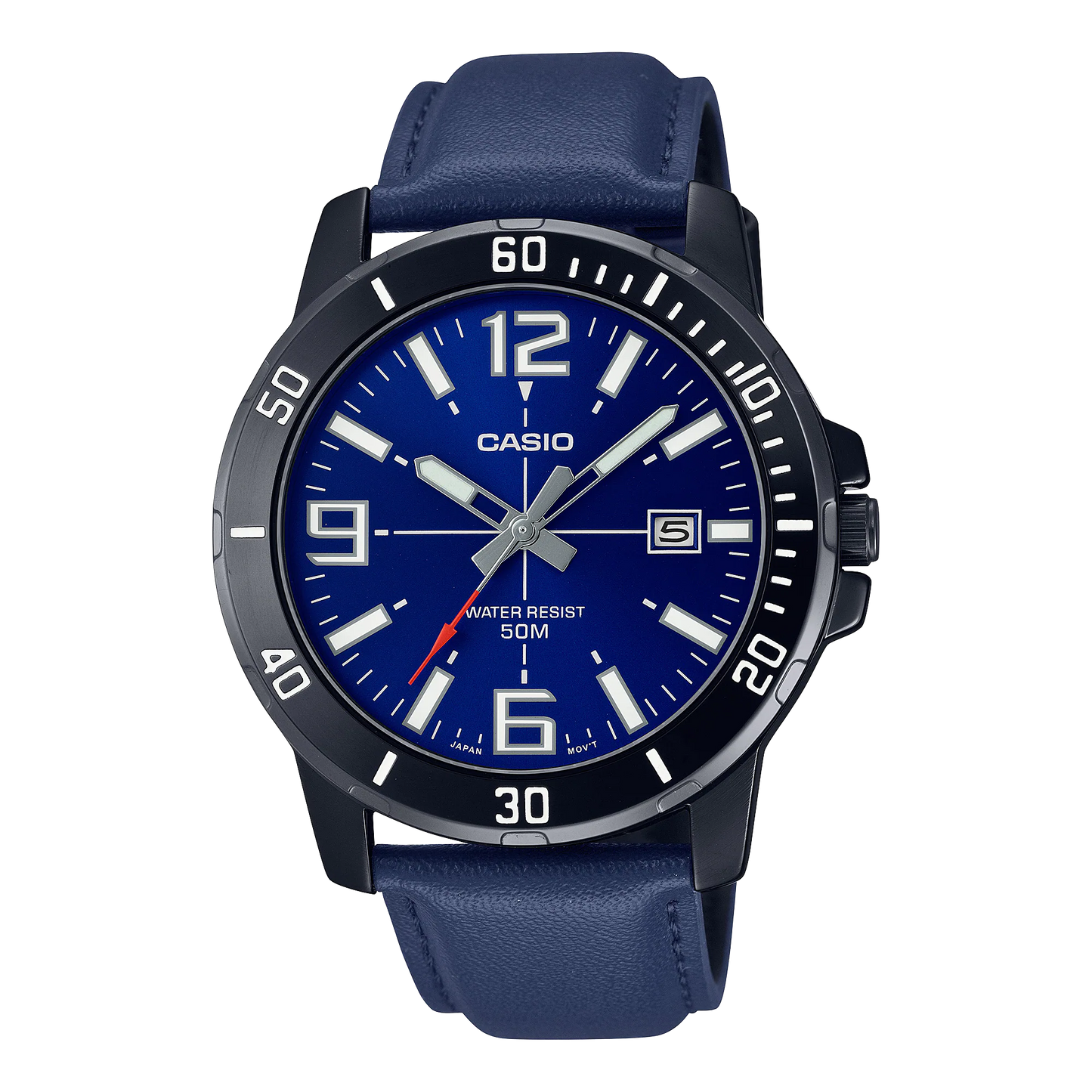 Casio, MTP-VD01BL-2BVUDF, Men's Watch - Black Leather