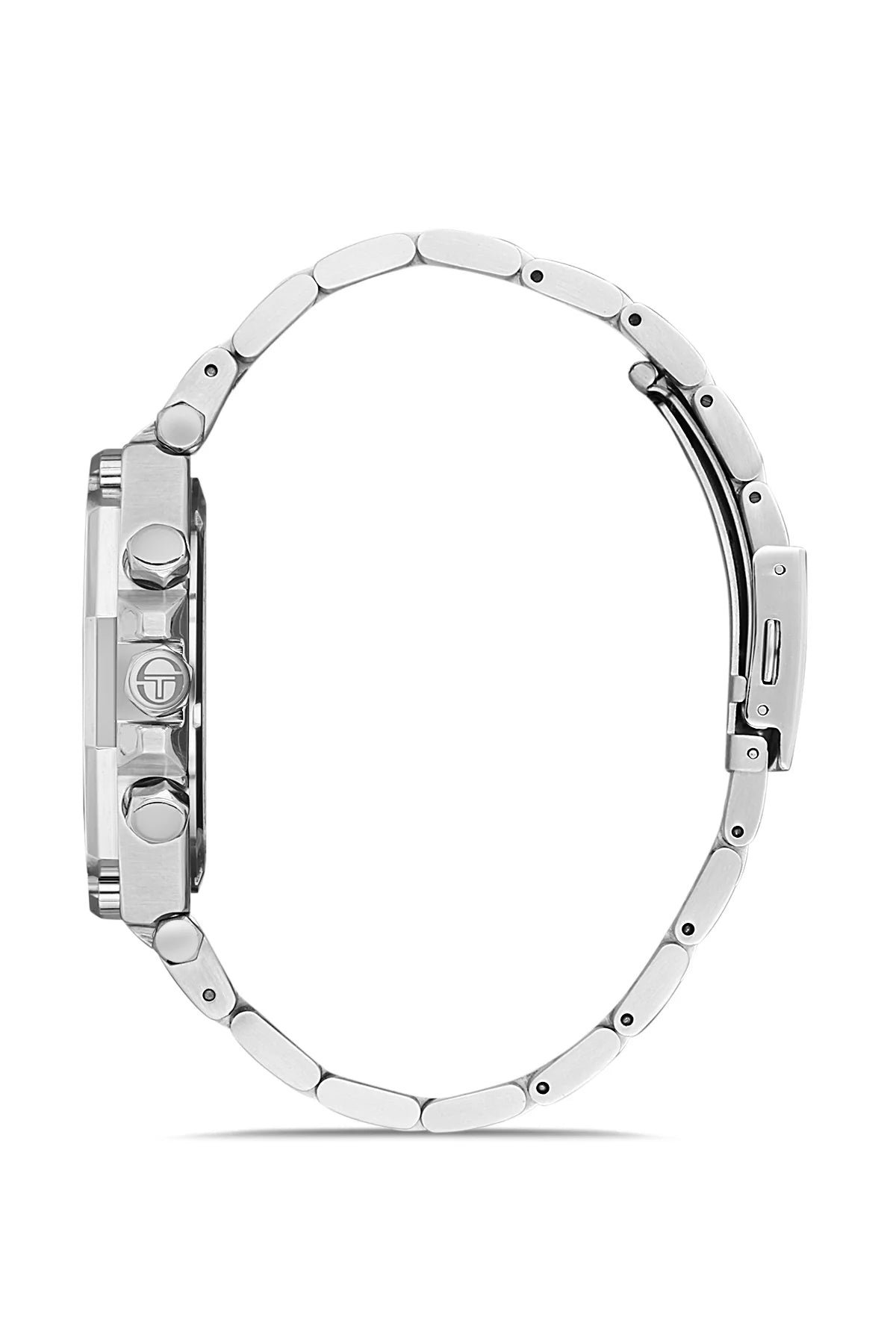 SERGIO TACCHINI ST.1.10366-1 SILVER STEEL BAND BLACK DIAL FOR MEN