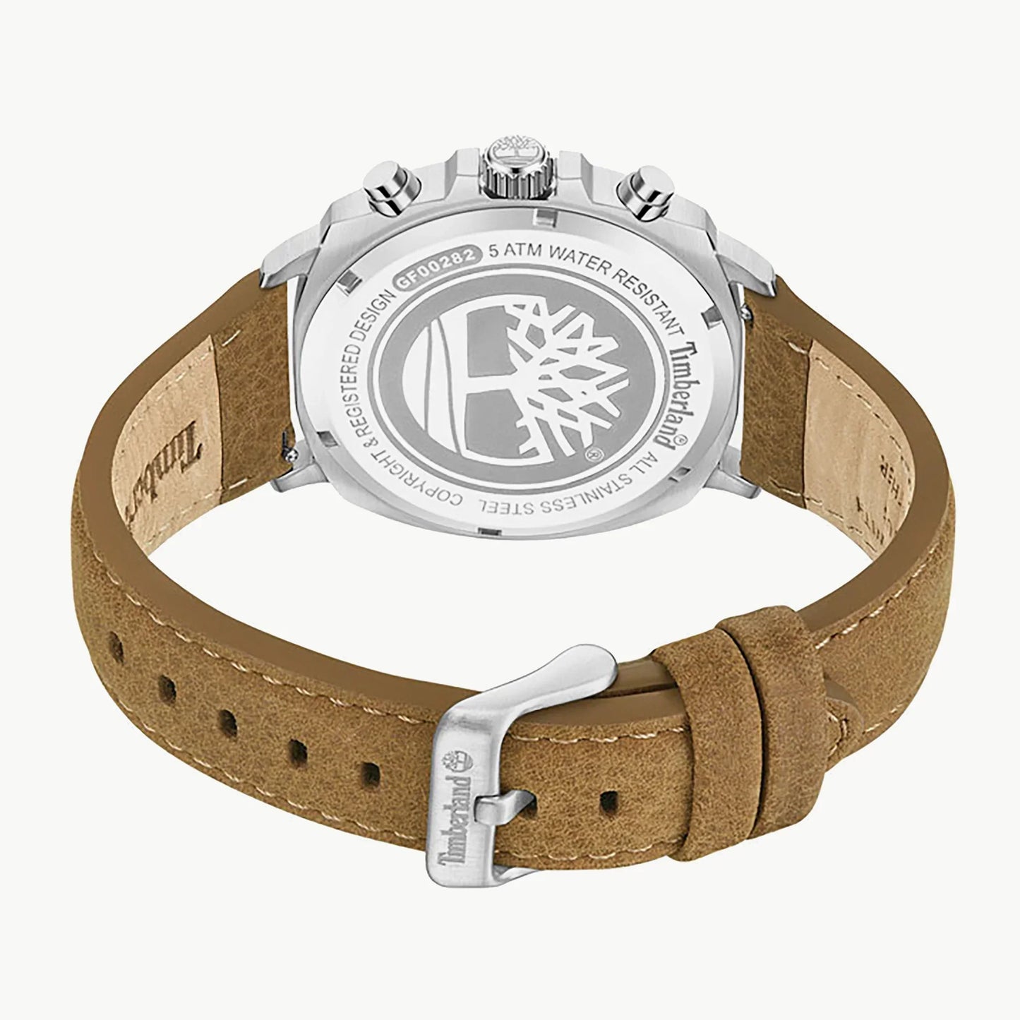 TIMBERLAND TDWGF0028204 BEIGE LEATHER BAND NAVY BLUE DIAL FOR MEN