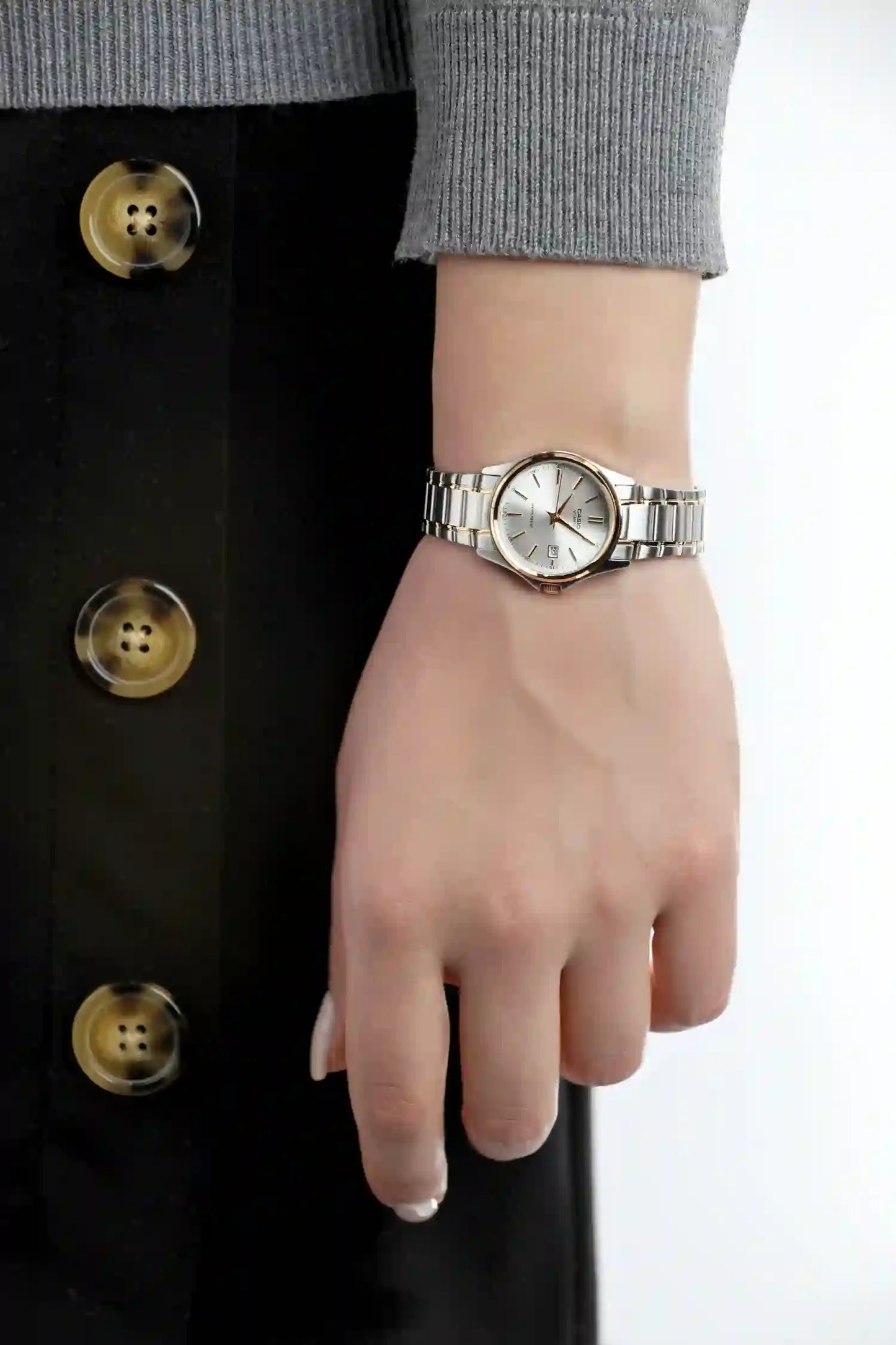 Casio Vintage LTP-1183G-7A Silver/Gold Plated Watch for Women