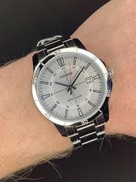 Casio Standard Analog Stainless Steel Silver Dial Quartz MTP-V004D-7C Men's Watch