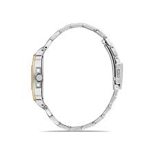 FREELOOK FL.1.10336-6 SILVER AND GOLD STEEL BAND BLACK DIAL FOR WOMEN