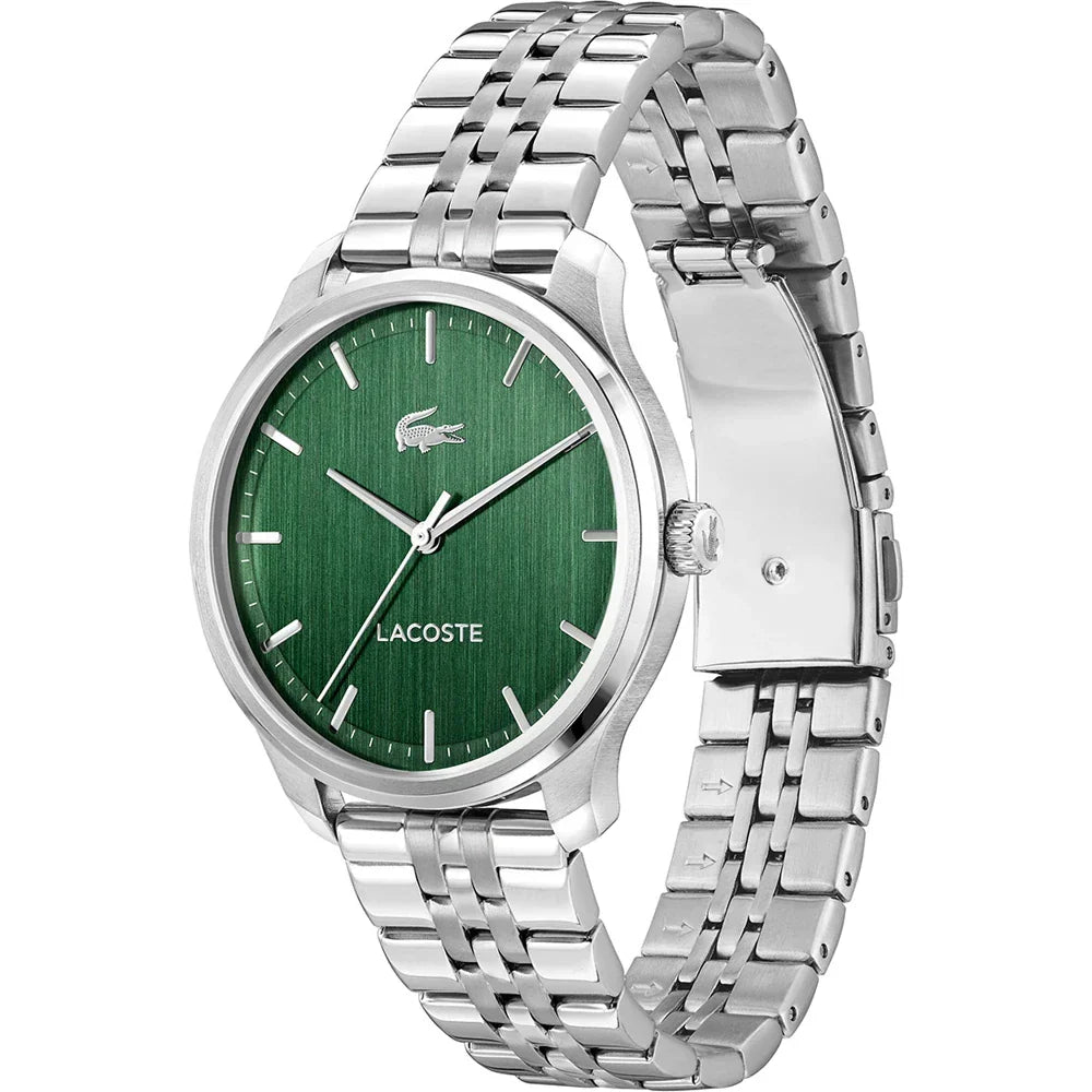 LACOSTE 2011509 SILVER STEEL BAND GREEN DIAL FOR MEN