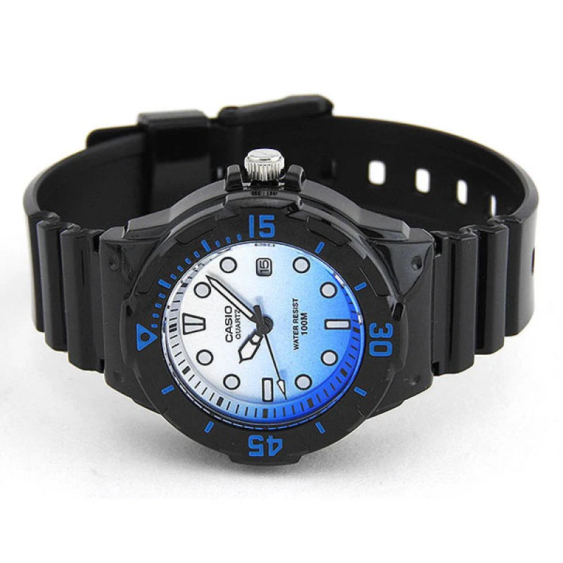 CASIO LRW-200H-2E BLACK RUBBER BAND NAVY BLUE DIAL FOR WOMEN
