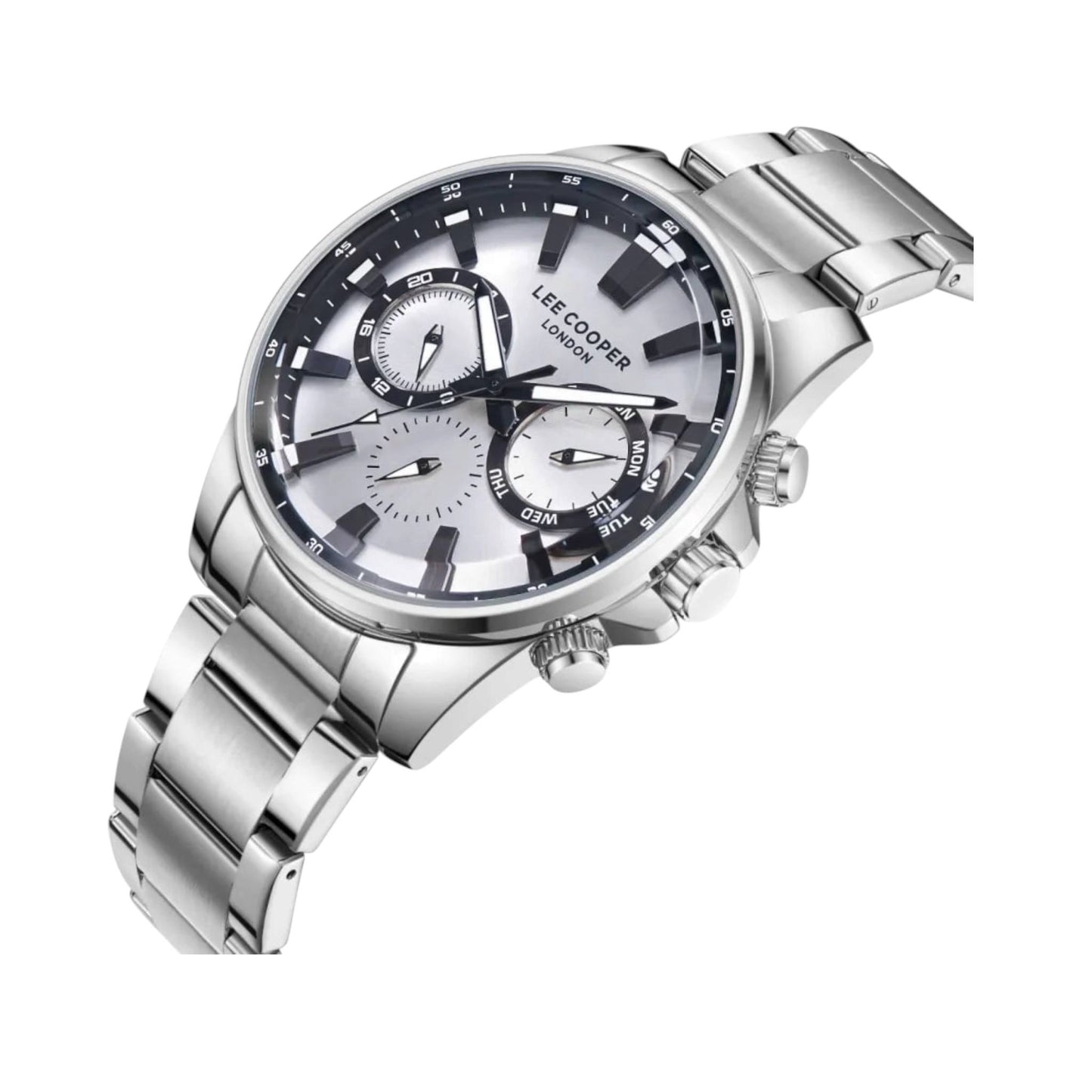 LEE COOPER LC08253.330 SILVER STEEL BAND SILVER DIAL FOR MEN