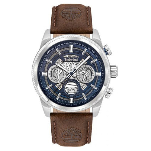 TIMBERLAND TDWGF2200703 BEIGE LEATHER BAND NAVY BLUE DIAL FOR MEN