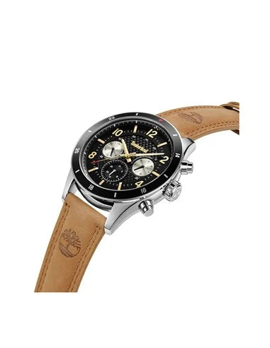 TIMBERLAND TDWGF2201002 BEIGE LEATHER BAND BLACK DIAL FOR MEN