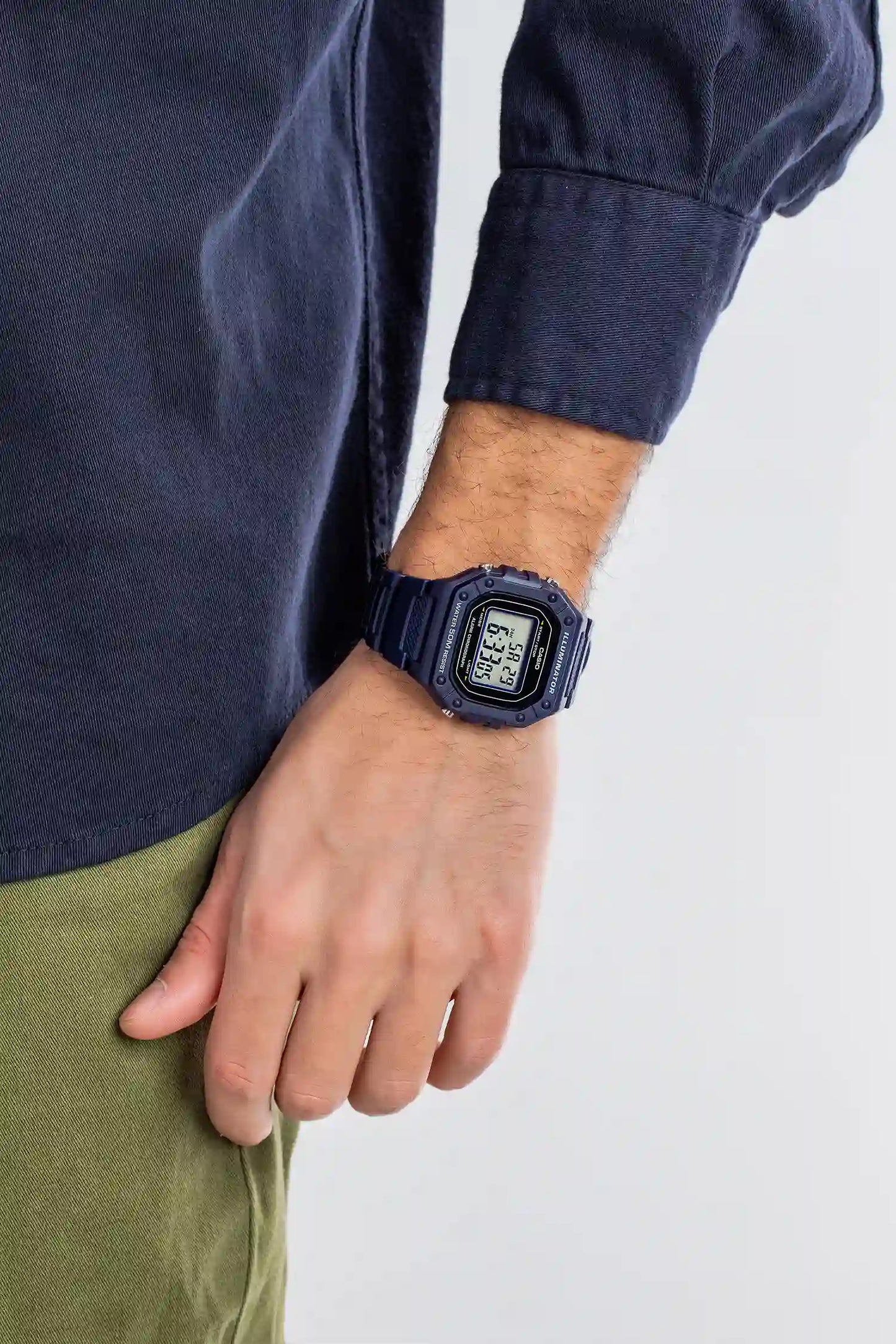 Casio, W-218H-2AVDF, Men's Watch - Navy Blue Resin