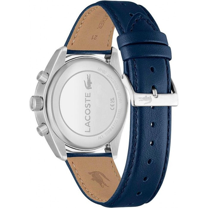 LACOSTE '2011344 NAVY BLUE LEATHER BAND NAVY BLUE DIAL FOR MEN