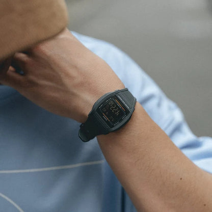 Casio Digital Sports Resin Strap Black Dial Quartz W-201-1B