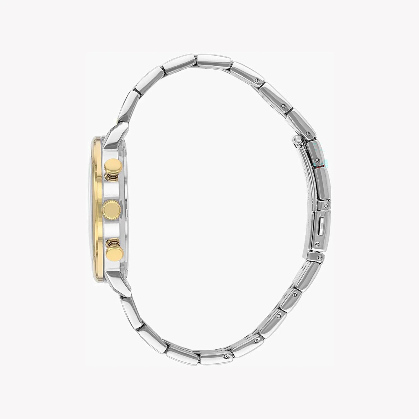CITIZEN AN3616-75E SILVER AND GOLD STEEL BAND BLACK DIAL  FOR MEN