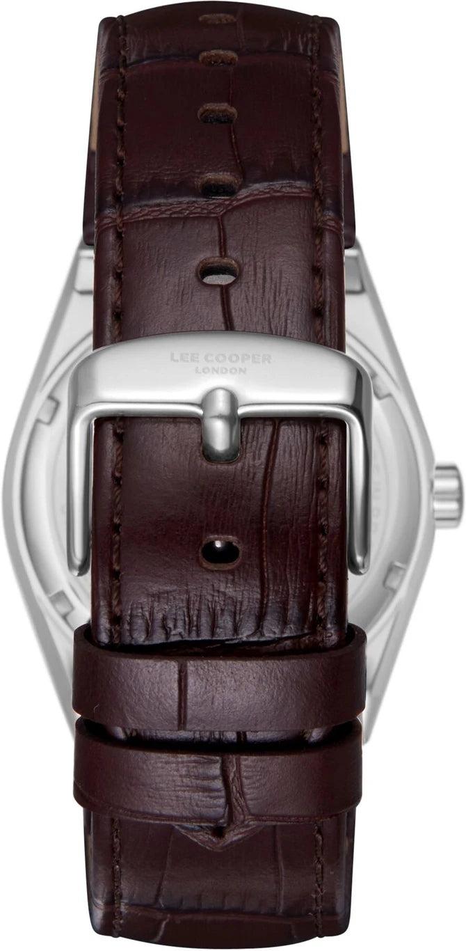 LEE COOPER LC08261.312 BROWN LEATHER BAND GOLDEN DIAL  FOR MEN