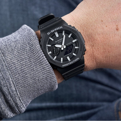 G-SHOCK GA-2100-1A BLACK RUBBER BAND BLACK DIAL  FOR MEN