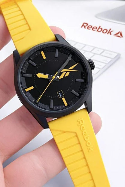 Reebok RV-ROV-G3-PBIY-BY Yellow Rubber Band Black Dial For Men