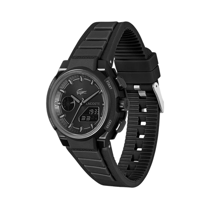 LACOSTE '2001478 BLACK RUBBER BAND BLACK DIAL  FOR MEN