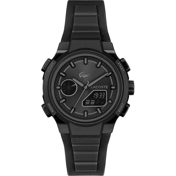 LACOSTE '2001478 BLACK RUBBER BAND BLACK DIAL  FOR MEN