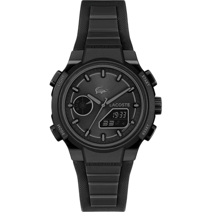 LACOSTE '2001478 BLACK RUBBER BAND BLACK DIAL  FOR MEN