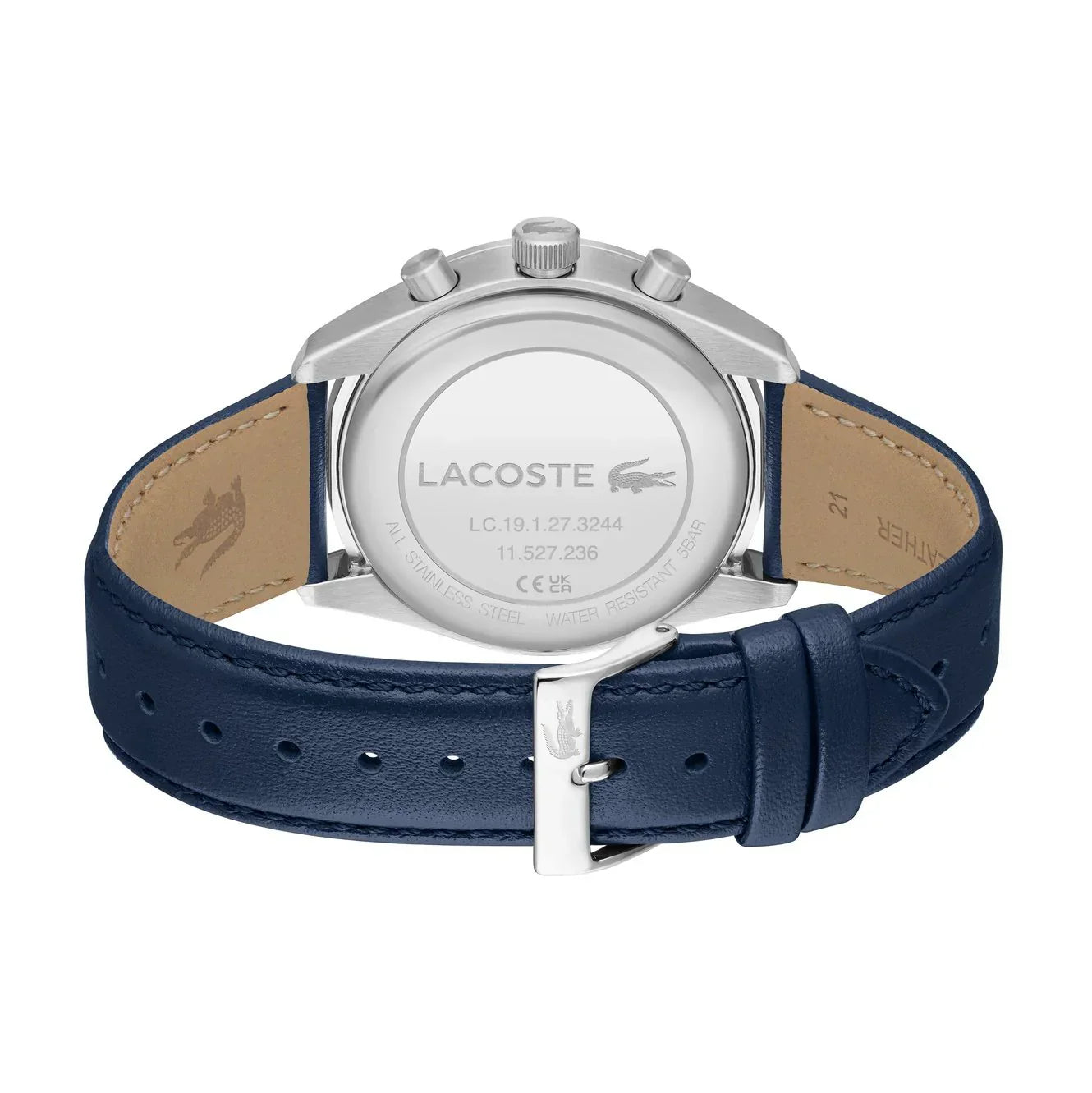 LACOSTE '2011344 NAVY BLUE LEATHER BAND NAVY BLUE DIAL  FOR MEN