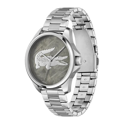LACOSTE '2011393 SILVER STEEL BAND GREY DIAL  FOR MEN