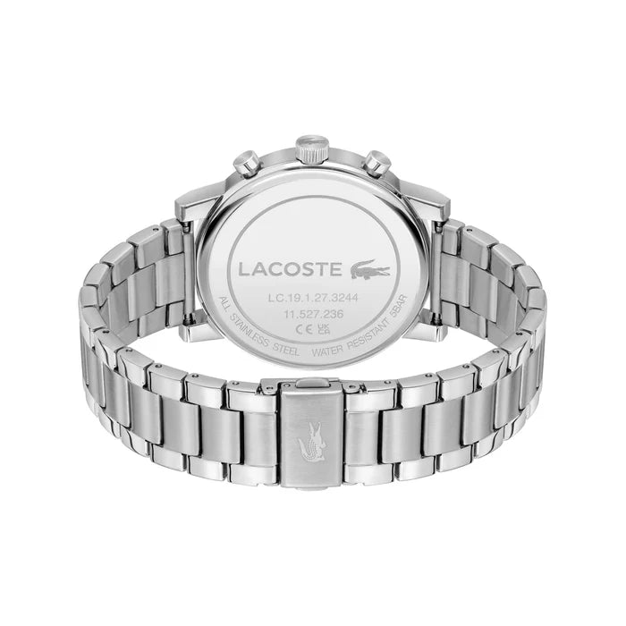 LACOSTE '2011452 SILVER STEEL BAND WHITE DIAL  FOR MEN