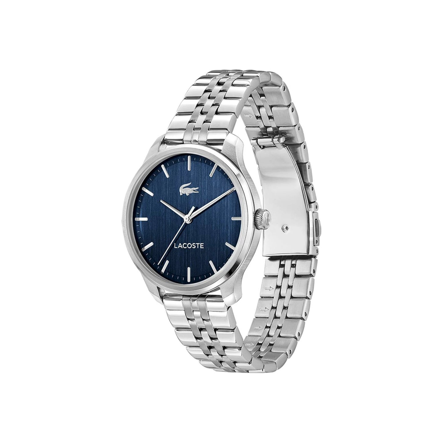 LACOSTE '2011478 SILVER STEEL BAND NAVY BLUE DIAL  FOR MEN