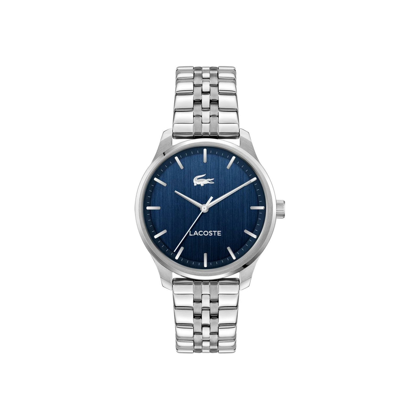 LACOSTE '2011478 SILVER STEEL BAND NAVY BLUE DIAL  FOR MEN