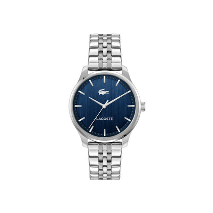 LACOSTE '2011478 SILVER STEEL BAND NAVY BLUE DIAL  FOR MEN