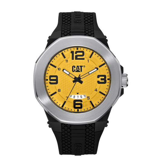 CAT LT.141.21.731 Black Rubber Band Yellow Dial For Men