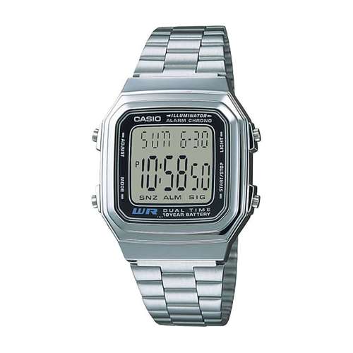 Casio Men's A178WA-1A Illuminator Stainless Steel Watch