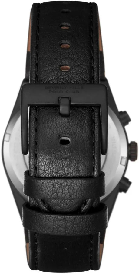 POLO BP3821X.651 BLACK LEATHER BAND BLACK DIAL  FOR MEN