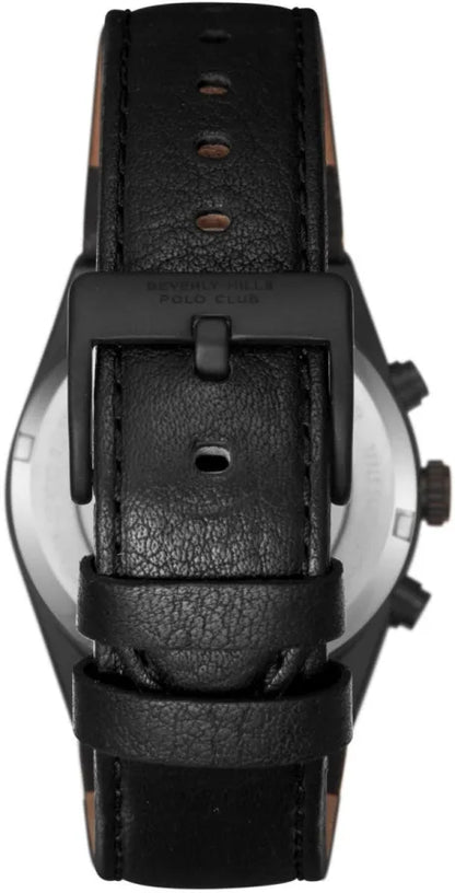 POLO BP3821X.651 BLACK LEATHER BAND BLACK DIAL  FOR MEN