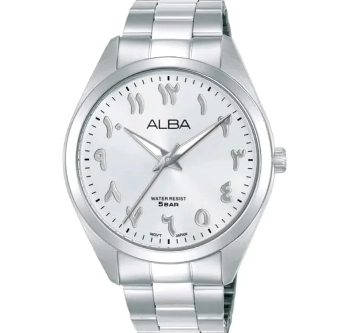 ALBA  ARX163X1 SILVER STEEL BAND SILVER DIAL  FOR MEN